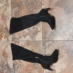 Dream Pairs Black Suede Thigh High Boots